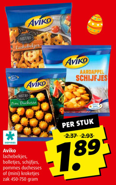  100 1000 aviko bistro lachebekjes pom duchesse aardappel schijfjes diepvries bolletjes pommes duchesses mini kroketjes zak stuk 