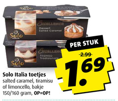  solo dessert caramel italia toetjes salted tiramisu limoncello bakje 150 160 stuk 