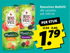  roosvicee fruitdrank 1500 multivit pak ml roos stuk aardbei bosvruchten 