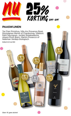  rose rode wijn witte 2 8 18 25 2022 paaswijnen primitivo villa provence rosee montaignan merlot chardonnay petit sauvignon jumbo alsace pinot blanc martini prosecco biologisch it colle torino r 5 hamersma vineyards pays prodotto alcohol villeroy bois appellation france coteaux maison 2.0 val loire since 