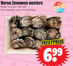  12 verse zeeuwse oesters kistje stuks hollandse bodem feestprijs 