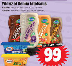  2 99 150 250 remia tafelsaus ailioli tzatziki kuip ml statube pikante griekse spaanse frisse knoflook based cocktail 250ml plant 