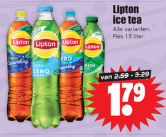  lipton ice tea taste original fles liter sparkling green zero sugar 17 