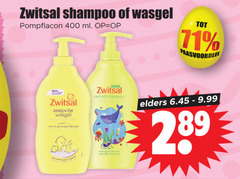  400 zwitsal shampoo wasgel pompflacon ml paasvoordeel zeepvrije kids anti klit elders 2 gevoelige 