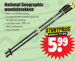  wandelstok 2 3 national geographic wandelstokken schokdemping segmenten telescopische lengte cm polsband stuks elders 