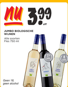  jumbo huismerk rode wijn rose witte 8 18 750 biologische wijnen soorten fles ml alcohol hamersma blush pinot grigio biologisch merlot 