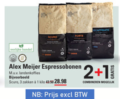  alex meijer koffiebonen 1 2 3 11 eerlijke co. espresso bonen grains cole mcafee forte gebrand donker espressobonen landenkoffies zakken kilo combineren 