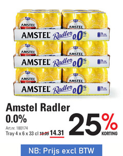  amstel radler bier 4 6 25 33 1870 0.0 tray blikken 