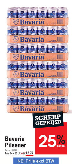  bavaria blikjes bier 24 25 33 330ml lieshout pilsener tray scherp geprijsd 