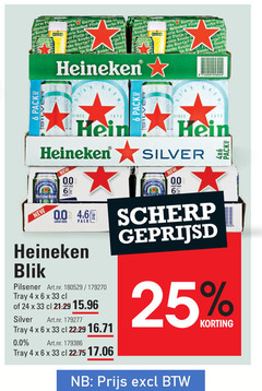  heineken silver 0.0 blikjes bier 4 6 24 25 33 pack koude kou l biertje b goude pils gouda since new lage scherp beer blik pilsener tray geprijsd 