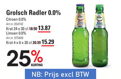  grolsch radler bier 4 6 24 25 30 0.0 citroen krat limoen 