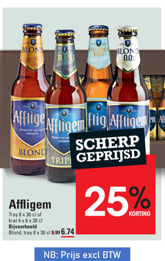  affligem speciaalbieren 4 6 8 25 30 blond anno belgisch wit 0.0 ond em abdijbier bel scherp geprijsd tray krat 