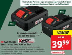  gebruik parkside configureren bluetooth 2x capaciteit accu iii smart ion accutechnologie instelbare balanced eco expert 69 99 lidl.nl 