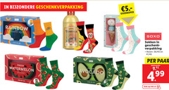  geschenkverpakking bond mexico rainbow colorful socks original tequila ice cream size fresh watermelon avocado goedkoper sokken geschenk maten 36 40 46 paar lidl.nl 