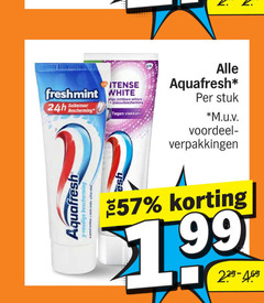  3 intense freshmint white bescherming zichtbare glazuurbescherming vlekken aquafresh stuk m.u.v voordeel 