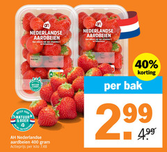  1 40 400 nederlandse aardbeien nature rijk vitamine foliumzuur la beter natuur boer land oorsprong nederland inhoud actieprijs kilo klasse nutri score bak 