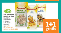  zonnatura muesli thee 1 2 20 100 bio ontbijt kamillethee doosjes zakjes natuurlijk rijkgevuld vezelrijk kamille nachtrust varieeren toegevoegde suikers 