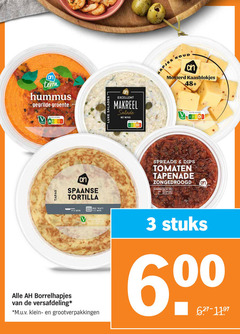  3 6 8 20 terra hummus gegrilde groente tapas nutri score spaanse tortilla min watt 1-2 luxe salades excellent makreel salade witvis hapjes mosterd kaasblokjes 48 vega spreads dips tomaten tapenade zongedroogd 100g borrelhapjes versafdeling m.u.v stuks 00 