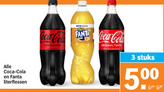  3 coca cola fanta literflessen zero sugar orange original taste refreshing stuks 5 