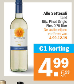  settesoli witte wijn 1 pinot grigio fles liter varieeren 5.99 