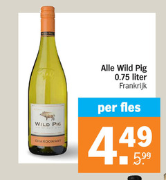  wild pig chardonnay liter frankrijk fles 