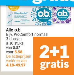  1 2 3 16 normal comfort sa touch verwijderen procomfort tampon o.b. normaal doosjes stuks varieeren 