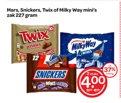  2 14 mars snickers twix milky zak minis stuks 