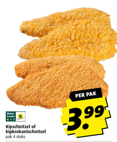  4 kipschnitzel kipkrokantschnitzel pak stuks 3.99 beter leven 