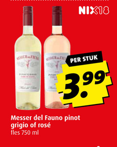  rose witte wijn 750 nix18 stuk 3.99 pinot grigio rosee fles ml 