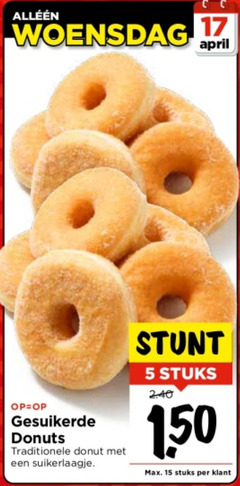  donuts 5 15 17 woensdag gesuikerde traditionele donut suikerlaagje stuks 