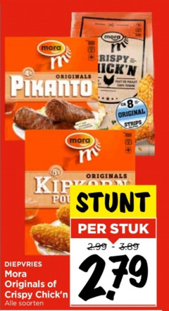  8 100 180 279 mora crispy originals pikanto original strips diepvries soorten stuk 