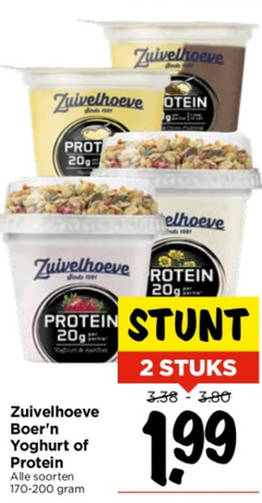  2 zuivelhoeve proteine protein yoghurt soorten stuks 