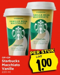  starbucks ijskoffie 100 vanilla bean macchiato vanille ml chilled coffee creamy stuk 