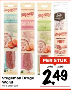  stegeman chorizo droge worst soorten stuk 