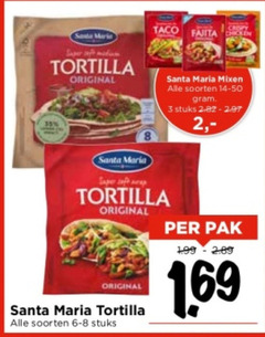  2 3 35 taco crispy fajita chicken santa maria super tortilla original mixen soorten stuks superflex pak 1 69 