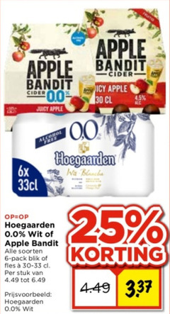  apple bandit appelcider 6 25 30 6x 0.0 cider juicy alcohol free 00 hoegaarden wa blanche wit soorten pack blik fles stuk 