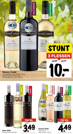  witte wijn rode rose 3 8 18 25 750 2022 stoney creek australische shiraz rood pinot grigio chardonnay fles ml droog soepel stevig australia fris fruitig grenache petit flessen rosee sensa sensas merlot franse soorten jaar legitimatie alcohol 