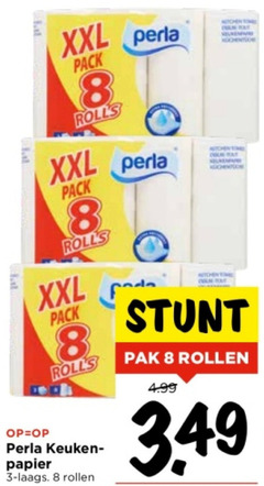  perla keukenpapier 3 8 xxl pack rolls keuken papier rollen pak 