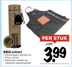  authentic bbq schort cm kleur zwart materiaal katoen opzetstukken stuk 3.99 