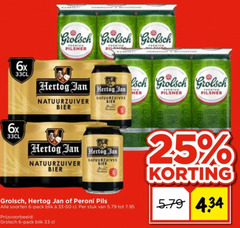  hertog jan grolsch blikjes bier 6 33 premium pilsner pil 6x natuurzuiver peroni pils soorten pack blik stuk 