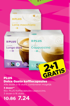  plus huismerk dolce gusto capsules 1 2 3 16 latte macchiato lungo dark cappuccino stuks koffiecapsules dozen combineren 