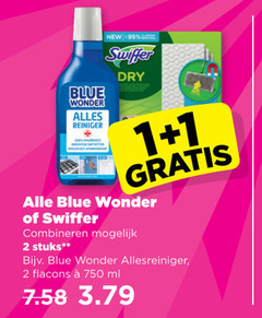  2 750 blue wonder reiniger ontvetter biologisch new swiffer dry combineren stuks allesreiniger ml 