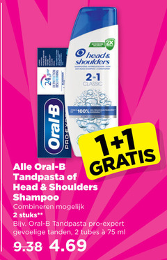  1 2 24 100 oral b tandpasta 2x head shoulders shampooing shampoo conditioner classic tuner combineren stuks pro expert gevoelige tanden tubes ml 