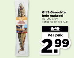  gerookte makreel gijs pak actieprijs kilo 2 99 