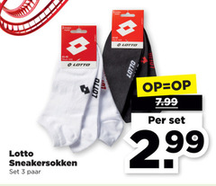  3 papes lotto sade sneakersokken paar 