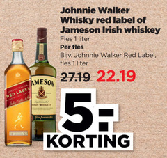  1 5 johnnie walker red label john matterende jameson whiskey whisky irish fles liter 