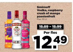  1864 smirnoff mango vodka raspberry crush passionfruit fles 