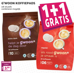  gwoon koffiepads 1 2 10 36 zak pads combineren dark dag regular rood zakken 3.99 