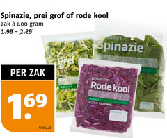  6 400 spinazie prei grof rode kool zak kilo assen gewassen 