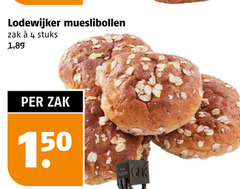  4 150 lodewijker mueslibollen zak stuks 